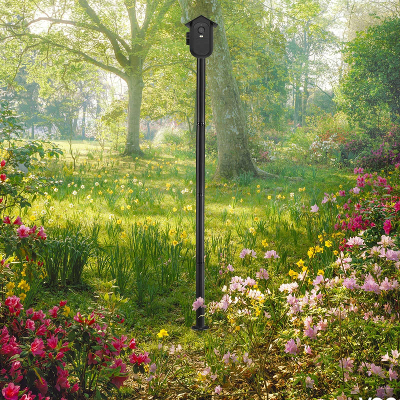 Security Camera Ground Stake Heavy Duty Stand Mount with Silicone Skin Cover for Arlo Essential XL Camera (2nd Gen) Outdoor Security Camera Adjustable Bracket（Black）