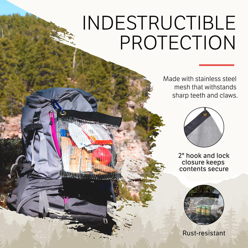 RATSACK Rodent Proof Bear Bags - Ultralight Stainless Steel Mesh Bag for Camping Food Storage - Sturdy and Rust-Resistant Sack with Lock and Grommet For Easy Hanging Medium