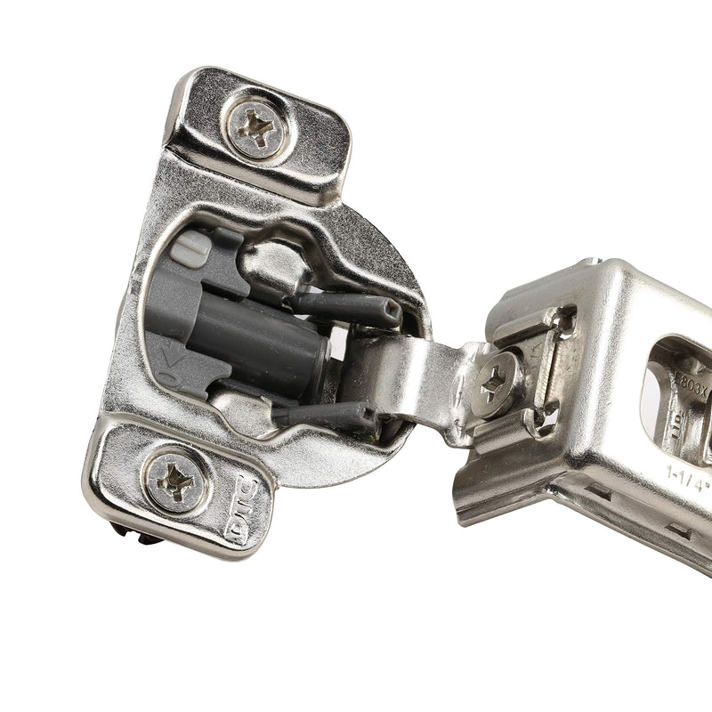 DTC 1-1/4" Overlay Soft Close 105 Degree 2 Cam Press in Face Frame Concealed Cabinet Hinge 6-Way Adjustable E8Q115NH (10 Pack) 10 1-1/4 Inch