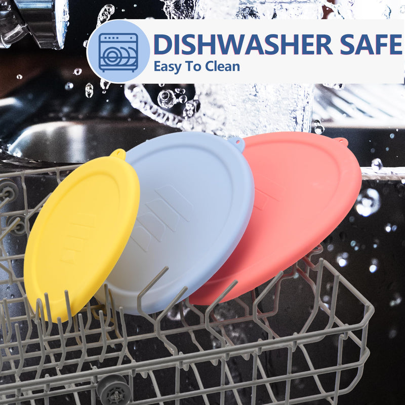 3 Pack Silicone Lids Only Fit for Pyrex 322-1 Quart / 323-1.5 Quart / 325-2.5 Quart Smart Essentials Rimmed Glass Mixing Bowls, Dishwasher and Microwave Safe (Lids Only) 3 Pack Lids (322 + 323 + 325)