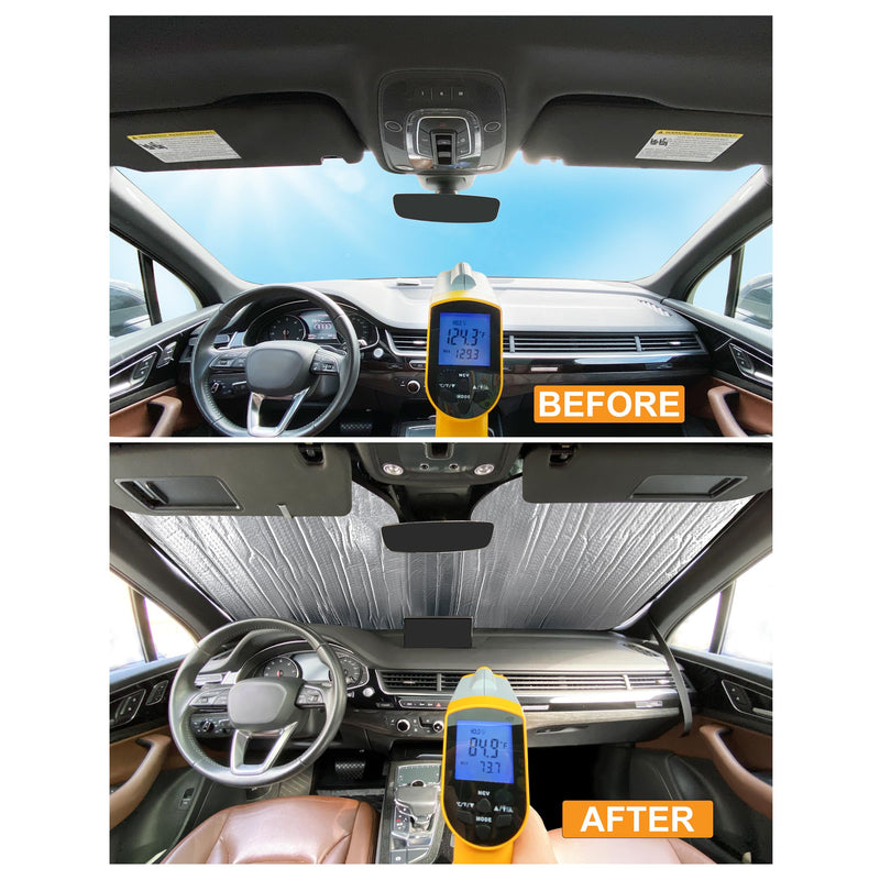 YelloPro Side Window Front Seat Reflective Sunshade Custom Fit for 2020 2021 2022 2023 2024 2025 Subaru Outback SUV, UV Reflector Sun Protection (Set of 2) Side Sunshades - Front Seat (2pcs)