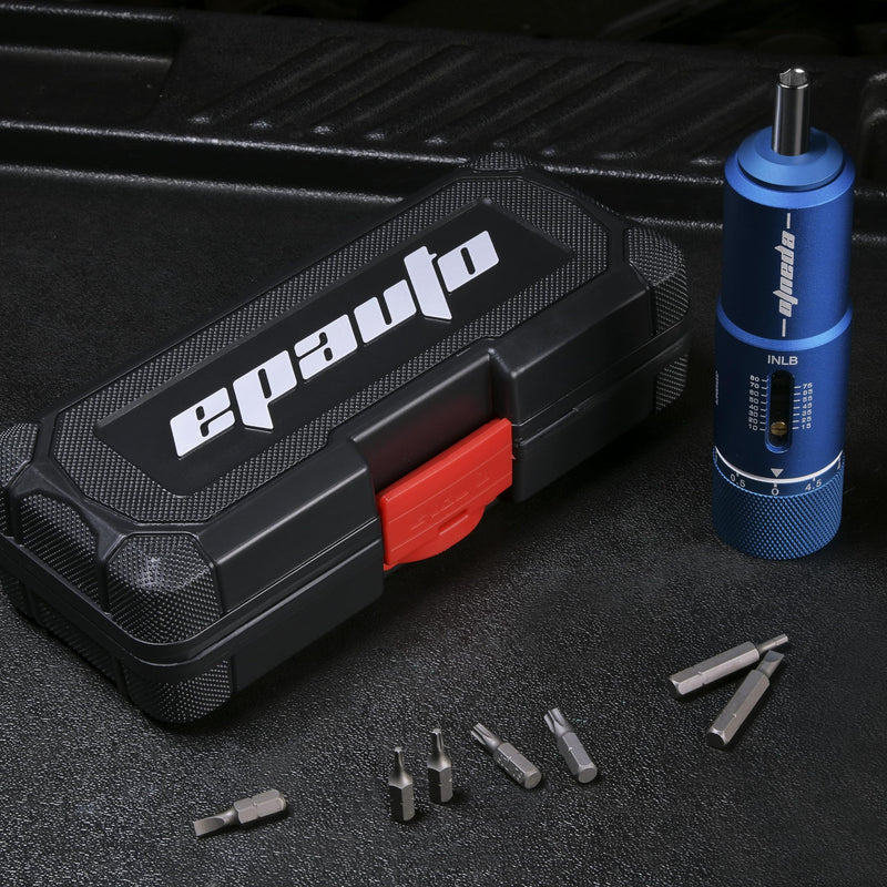 EPAuto Manual Wrench Screwdriver for Firearms | Bike Gears, 10-80 in/Lbs - 28 Pieces, Blue
