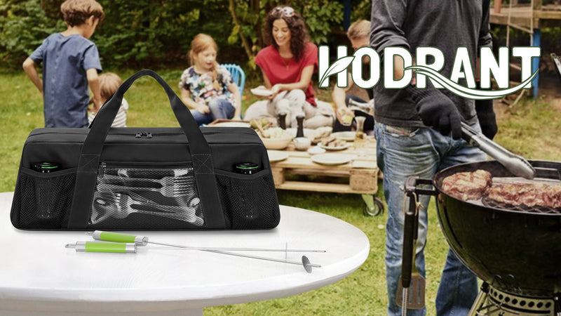 HODRANT Grill Tool Storage Bag with Pockets for Barbecue Tool up to 22" Black