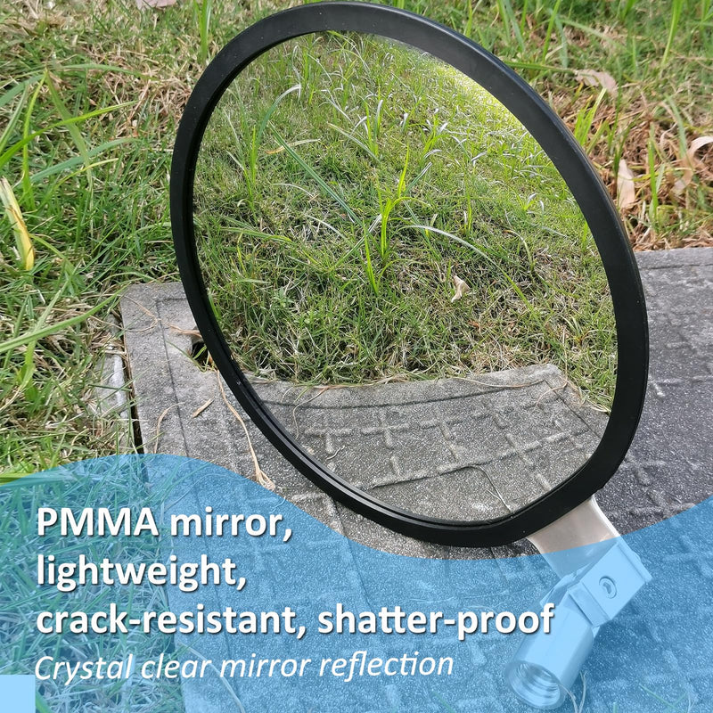 Portable Hand-Held Vehicle Search Telescopic Inspection Mirror for Security Check Under Cars, Truck, Equipment, Over Shelves and Corners 9 inch Round