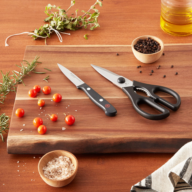 WÜSTHOF Gourmet 3" Paring Knife and Shears Set,Silver/ Black