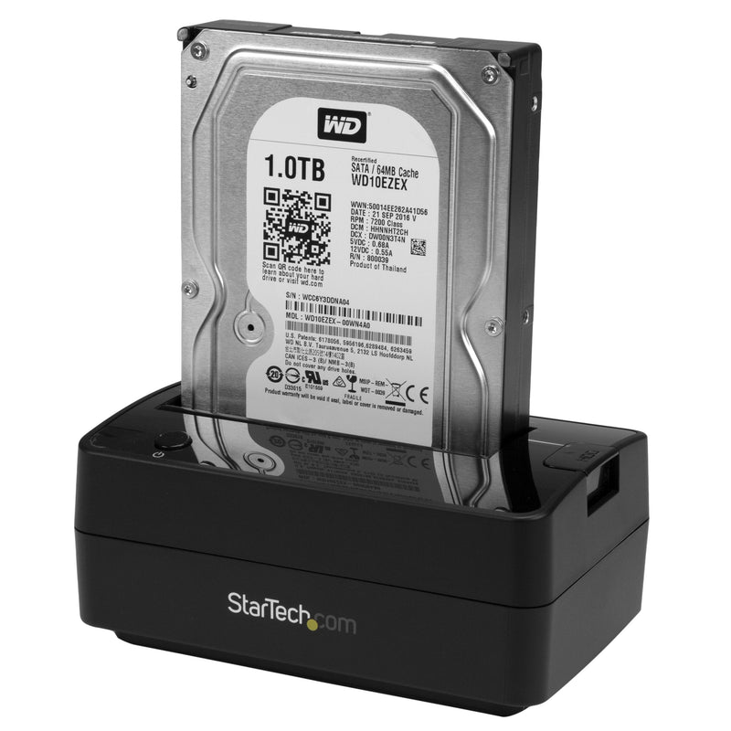 StarTech.com Single Bay USB 3.1 / eSATA to SATA Hard Drive Docking Station, USB 3.1 (10 Gbps) Hard Drive Dock, External 2.5/3.5" SATA III HDD/SSD Top-Loading Hard Drive Bay (SDOCKU313E),Black 2.5/3.5" SATA Drive USB 3.1 (10 Gbps)/eSATA