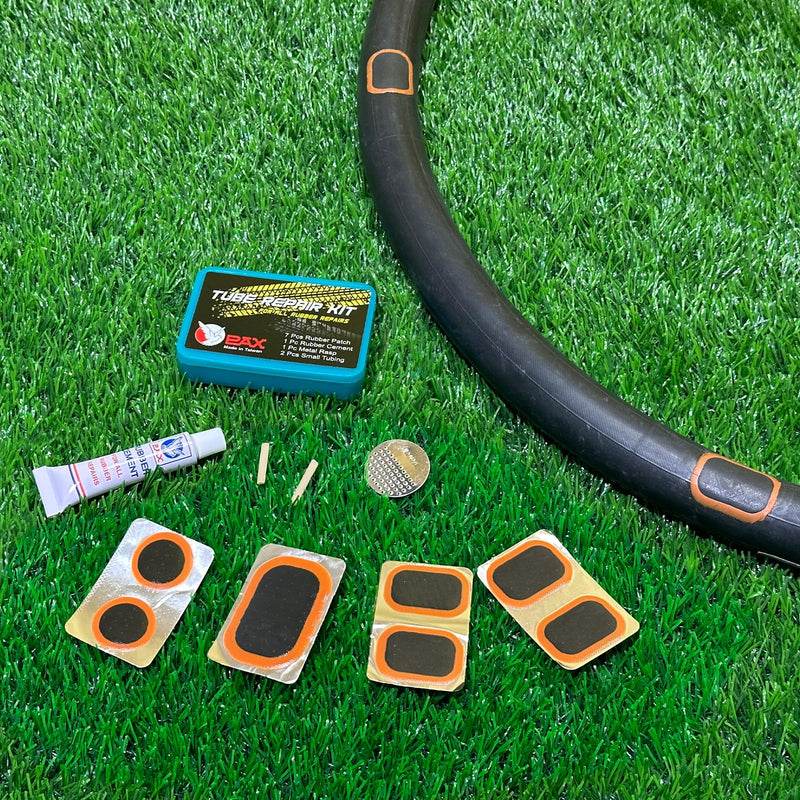 PAX 11Pcs Bike Inner Tube Patch Kits with 7cc Rubber Cement, Puncture Tire Repair Kit for Car, Motorcycle, Scooter, Bicycle, BMX, ATVs, River Floating, Inflatable Rubber