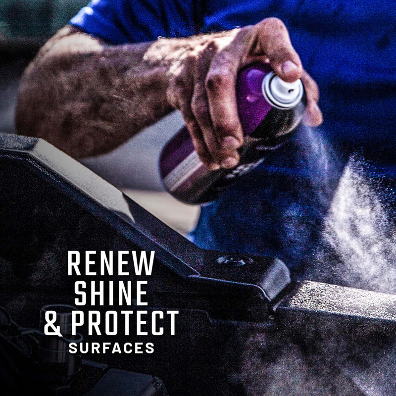 Slick Products Multi-Surface Shine & Protectant Spray – High Gloss Silicone-Based Aerosol for Interior & Exterior Plastic Vinyl Rubber – UV Protection, No Drip Formula, Smells Great, 17.35 fl oz 1-Can (1 x 17.35-Fl. Oz. Can)