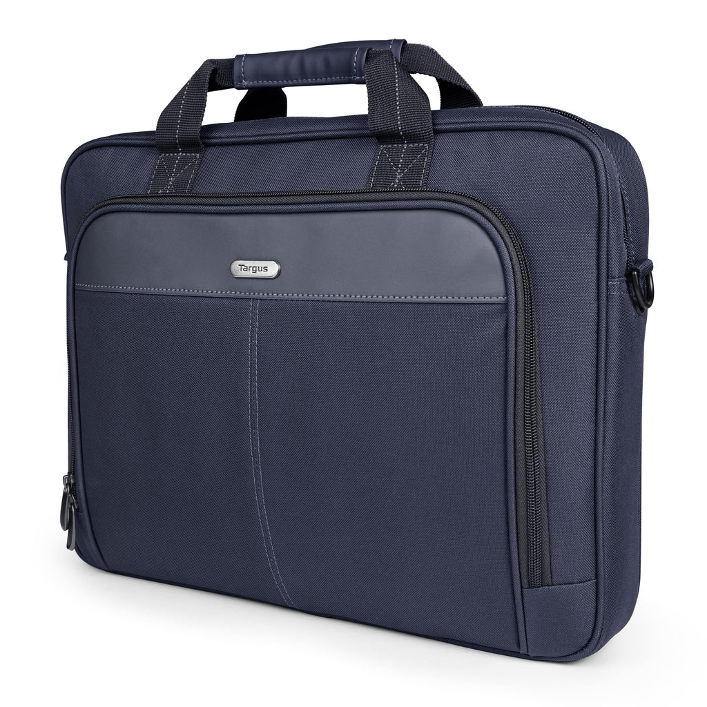 Targus 15-16 Inch Classic Slim Ergonomic Briefcase and Messenger Bag for 16" Laptops and Under (TCT027US) 16 inch Blue