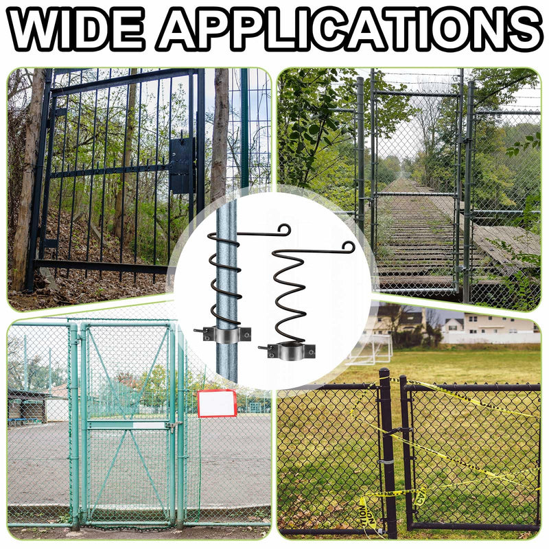 2 Pcs Automatic Chain Link Self Closing Gate Closer for Left and Right Swing Doors Suitable for 1-1/2" to 1-5/8" Diameter Door Frame Tubes, Pool, Pet Gate or Any Chain Link Closer
