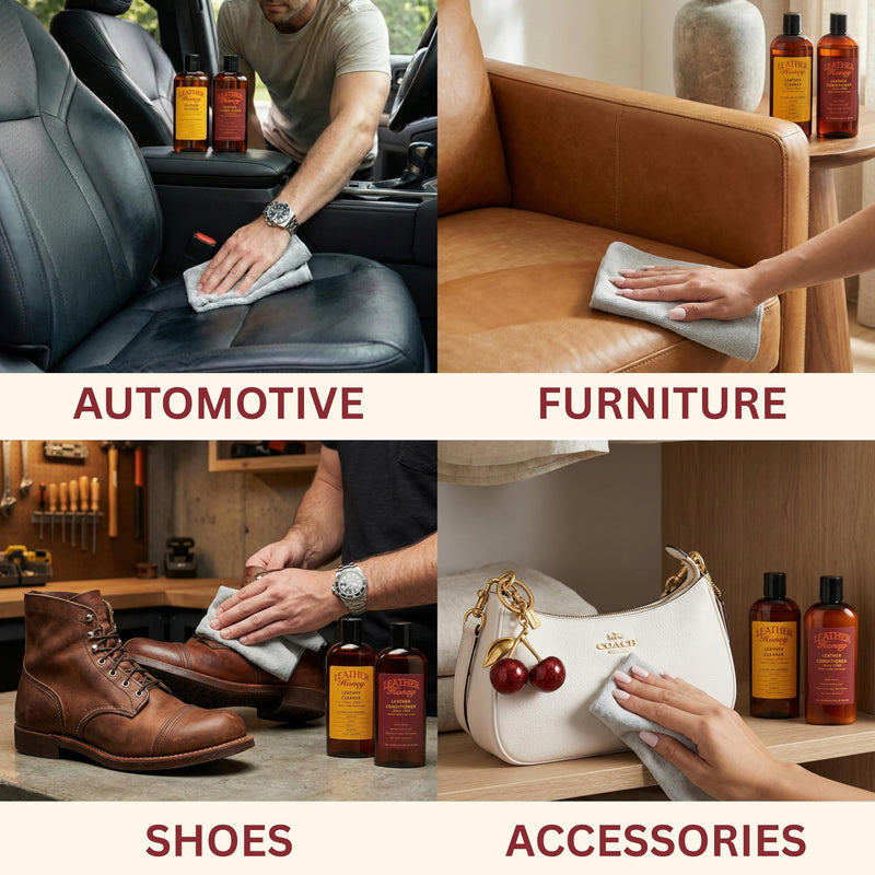 Leather Honey Best Leather Conditioner Since 1968. For Use on Leather Apparel, Furniture, Auto Interiors, Shoes, Bags and Accessories. Non-Toxic and Made in the USA! 16 Fl Oz (Pack of 1)