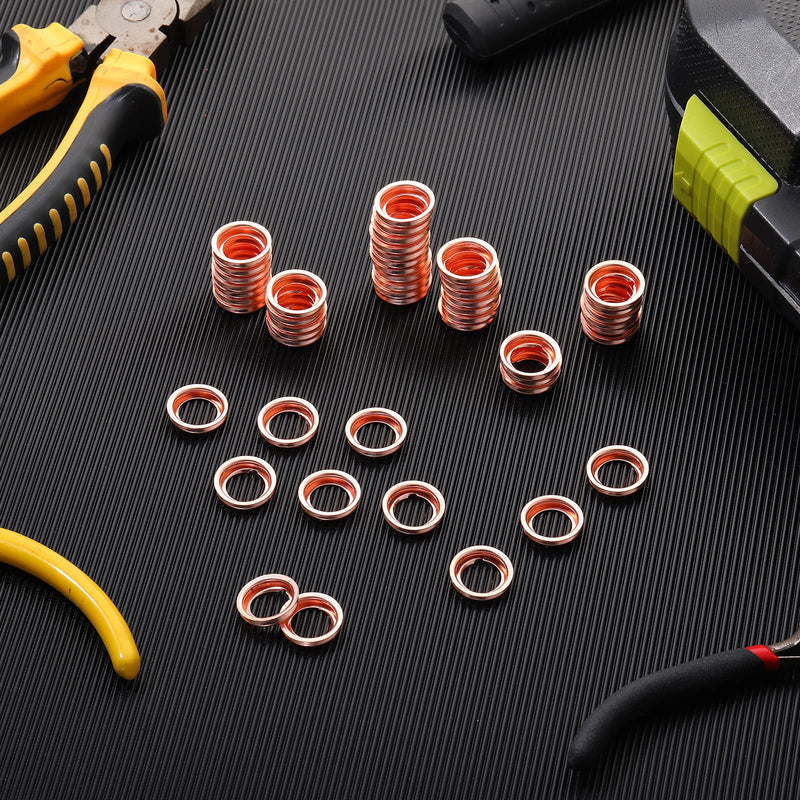 Mudder 50 Pieces Nissan Drain Plug Gasket 12mm Oil Drain Plug Gasket Aluminum Engine Oil Crush Washers Compatible with Infiniti Part 11026-ja00a
