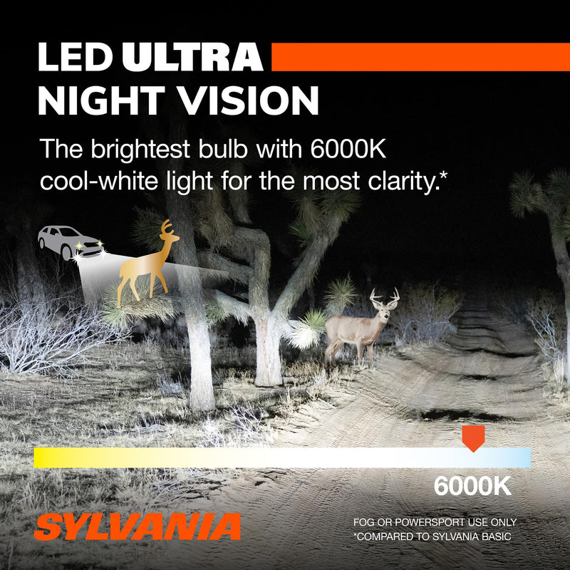 SYLVANIA - 4114 ZEVO LED White Bulb - Bright LED Bulb, Ideal for Daytime Running Lights (DRL) and Back-Up/Reverse Lights (Contains 2 Bulbs)