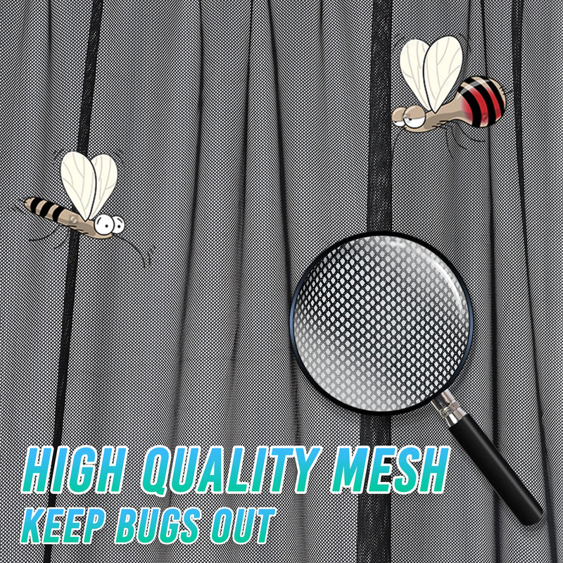 BLACKHORSE-RACING Magnetic Van Bug Fly Screen Replacement for Mercedes Sprinter Vans and Other Campervans, Magnetic Mosquito Net for Motorhome RV Sliding Door Van Screen Bug Mesh - Large
