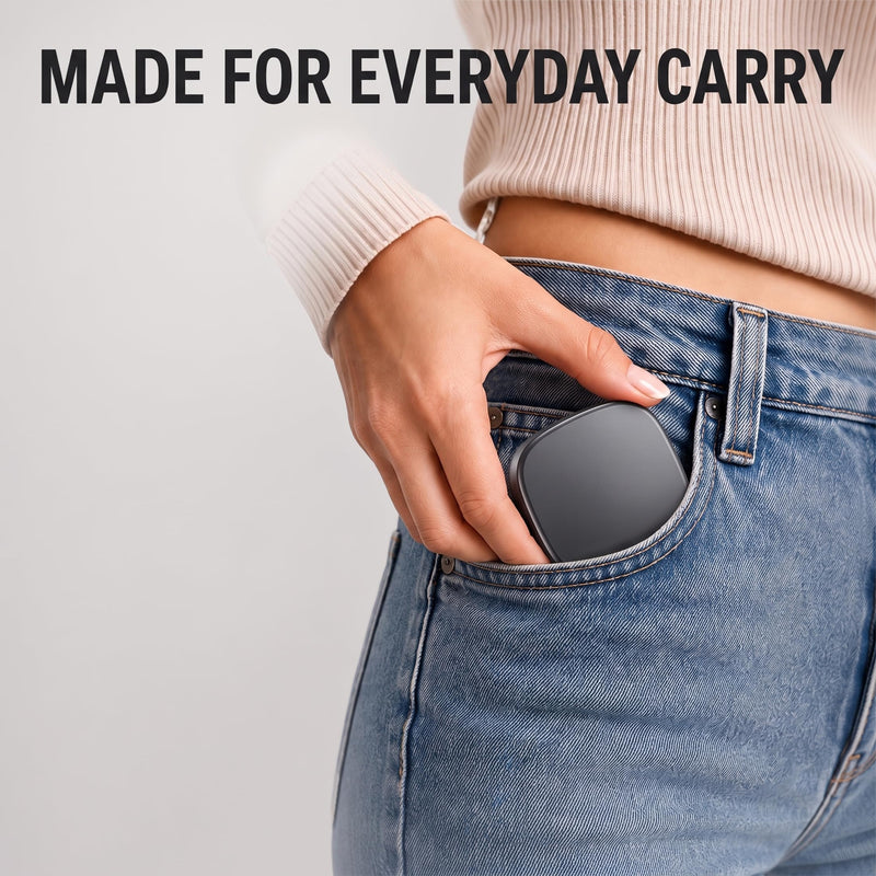 Travel Charging Case for Oura Ring 4 -Size 8, Alloy Portable Charging Case | 600mAh Built-In Power Up to 6 Ring Recharges Pocket-Ready Travel Design Multi-Protection Charging System
