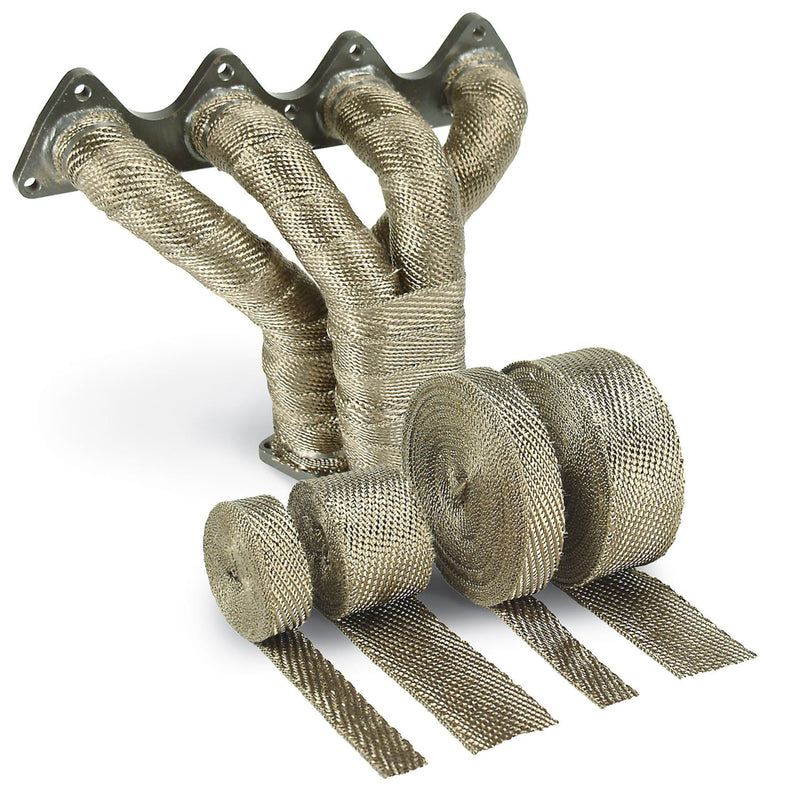 Design Engineering Titanium 1" x 50' Exhaust Heat Wrap with Lava Rock Technology - Heat Wrap for Exhaust Pipes, Pliable Exhaust Wrap Tape, Withstands 1800°F Direct Heat & 2500°F Intermittent Heat 1" x 50'