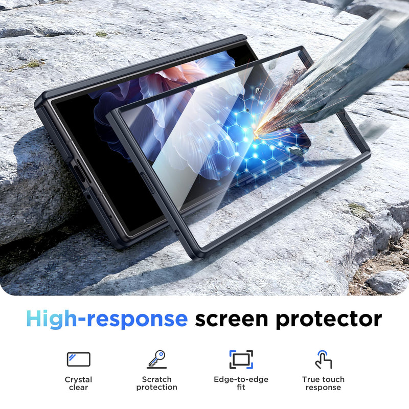 MOBOSI Magnetic for Z Fold 8 Ultra Case with Screen Protector, Matte Black | for Samsung Galaxy Z Fold 8 Ultra Case, Compatible with MagSafe, Full Body Hinge Protection, Shockproof Phone Case