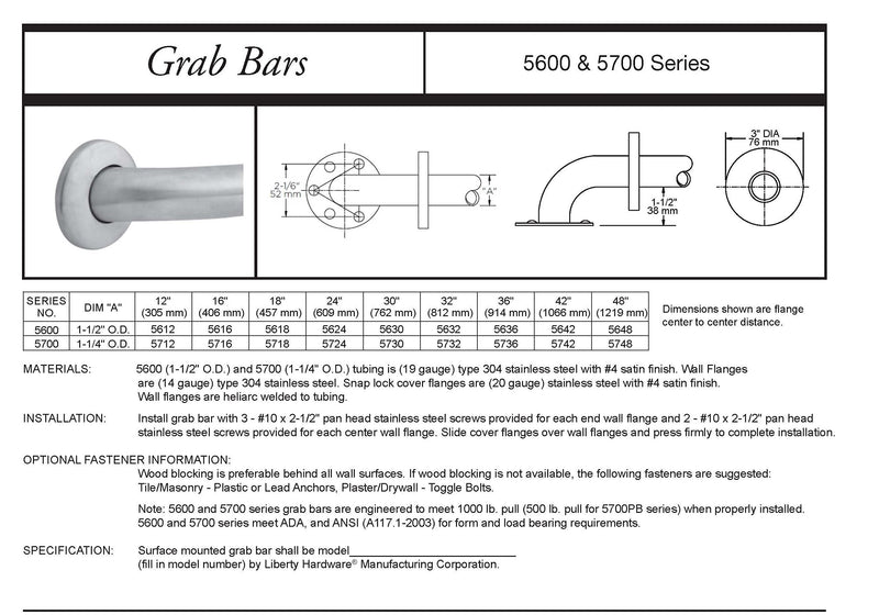 Delta 5600 Series (1-Pack) 18' Shower Grab Bar Seniors ADA Compliant White 450 lb Capacity Bathroom Safety Handle for Shower, Bathtub | Wall Mounted Balance Assist, Grip D5618W