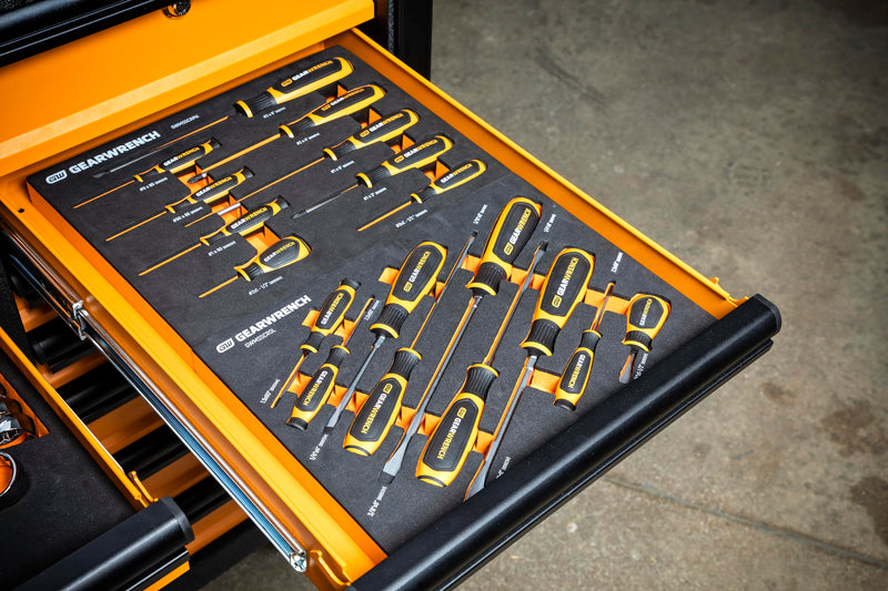 GEARWRENCH 9 Piece Phillips Dual Material Screwdriver Set in Foam Storage Tray - GWMSSCRPH