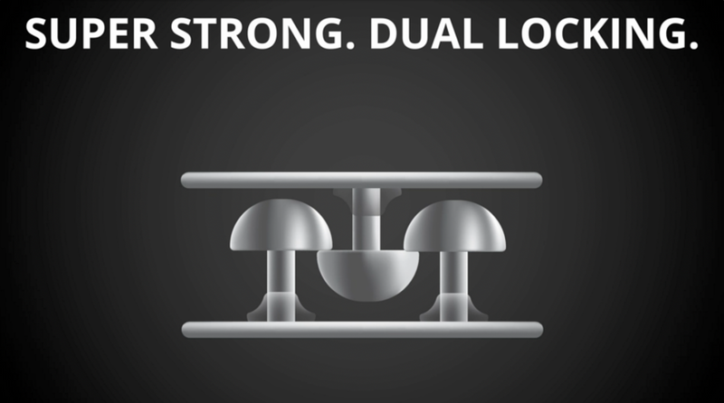 Industrial Strength - 10FT Clear Indoor/Outdoor Adhesive Mounting Tape - Self Mating Reclosable Fastener Compatible with 3M SJ3550 / SJ3560 Dual Lock 10 FT