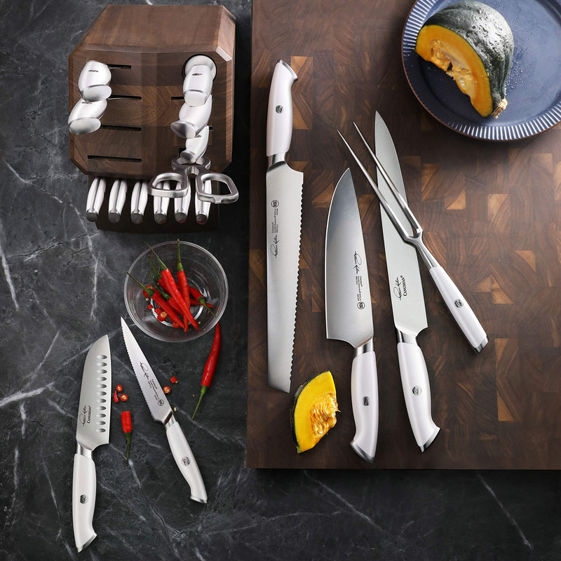 Cangshan Thomas Keller Signature Collection, Diamond Coated 8-Inch Honing Steel, White