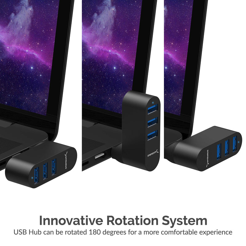 SABRENT 2.5-Inch SATA to USB 3.0 Tool-Free External Hard Drive Enclosure + Premium 3-Port Aluminum Mini USB 3.0 Hub