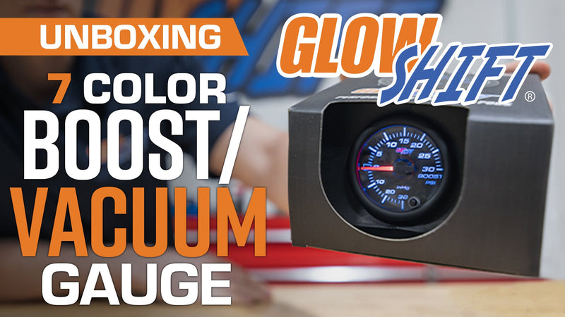 GlowShift Tinted 7 Color 30 PSI Turbo Boost Vac Gauge Kit, 2-1/16" 52mm