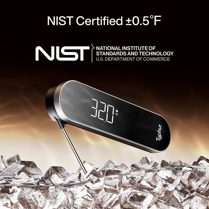 Typhur InstaProbe Core 0.5 Sec Instant Read Meat Thermometer Digital with Readable Display in Sunlight for Cooking, Professional Thermometer with IP67 Waterproof for Grill, BBQ, Cooking, Smoker Charcoal