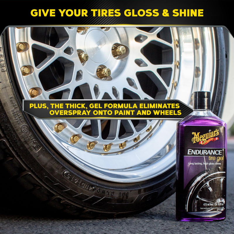 Meguiar's G7516 Endurance Tire Gel, Premium Tire Gel for a Lasting Glossy Shine - 16 Oz Bottle, PURPLE 16 Fl Oz (Pack of 1)