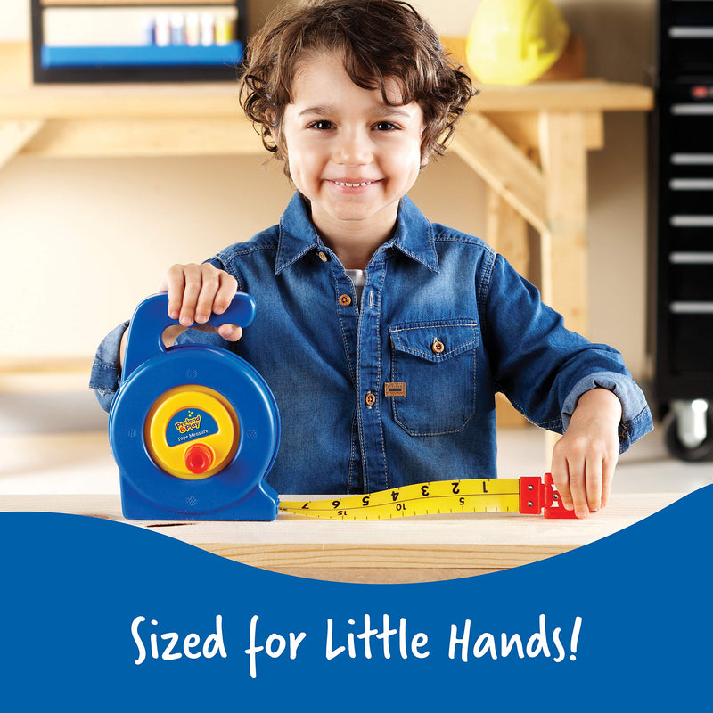 Learning Resources Pretend Play 3" Long Tape Measure - Kids Construction Toys, Preschool Activities, Pretend Play For Toddlers , Height Measurement Counting Tool, Fine Motor Skills, Homeschool Tape Measure, 3 Feet