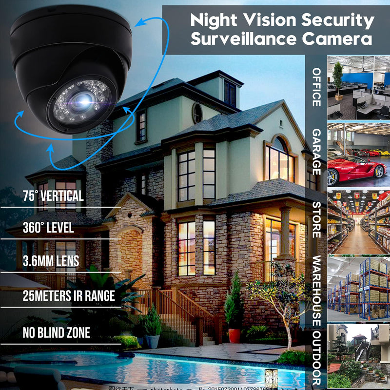 USB Camera Security Camera Outdoor Dome USB Webcam, 720P Day & Night Vision USB Camera for Computer, Waterproof Camera with IR LEDs for Car Park Baby Monitor Home Surveillance 720P Dome Camera