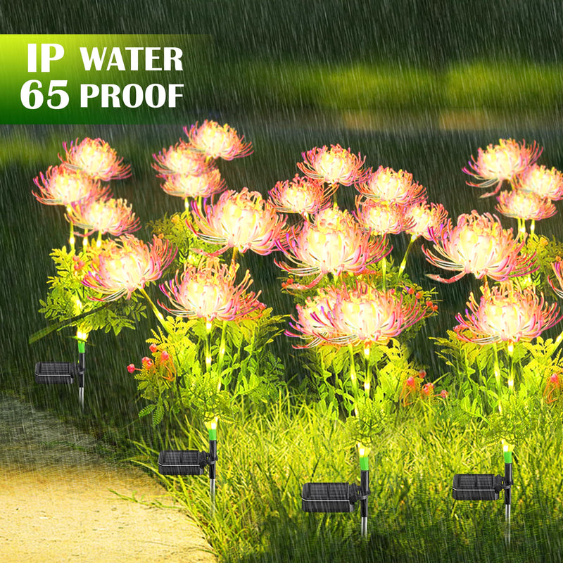 SunKite Solar Garden Lights, Solar Flowers Lights with Glowing Flowers & Stems, Outdoor Stake Decorative Lighting Waterproof for Garden,Yard Patio Pathway Decor,Gift for Mother（4 Pack） 4