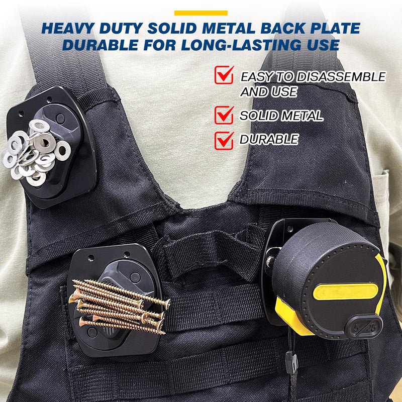 Magnetic Tool Holder for Belt, Strong Magnet Tool Clip for Men, for Dad, Heavy Duty Magnetic Belt Clip Holds Hammers, Screws, Nails, Screwdrivers, Wrenches, Cool Gadgets for Men 5210-2P
