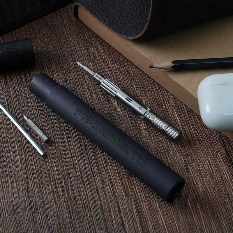 711L Pen Driver TG - Compact EDC Bit Driver with Foldable L-Handle | Compatible with 4mm Precision Bits & 1/4" Double-Ended Bits | 7DP1D