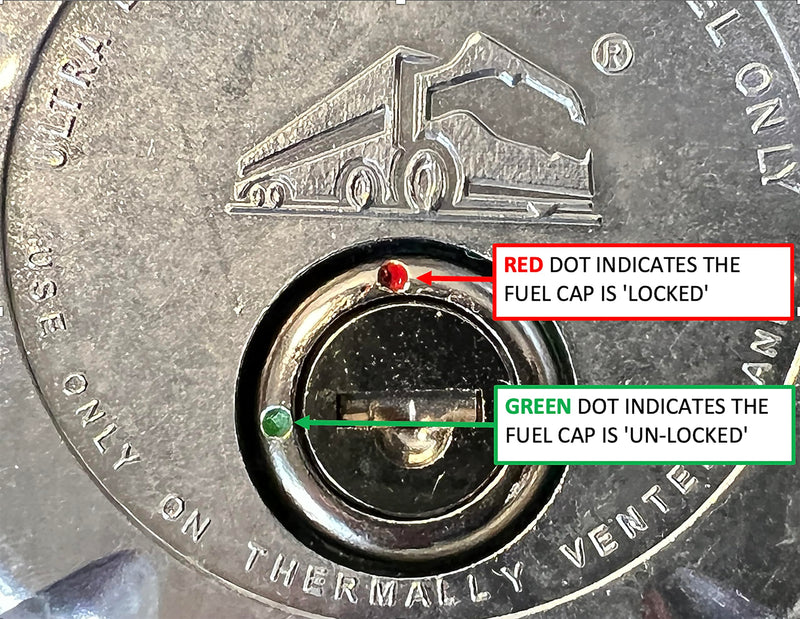3 1/2” Nominal 5.5 TPI Locking Aluminum Diesel Fuel Cap For Kenworth Trucks