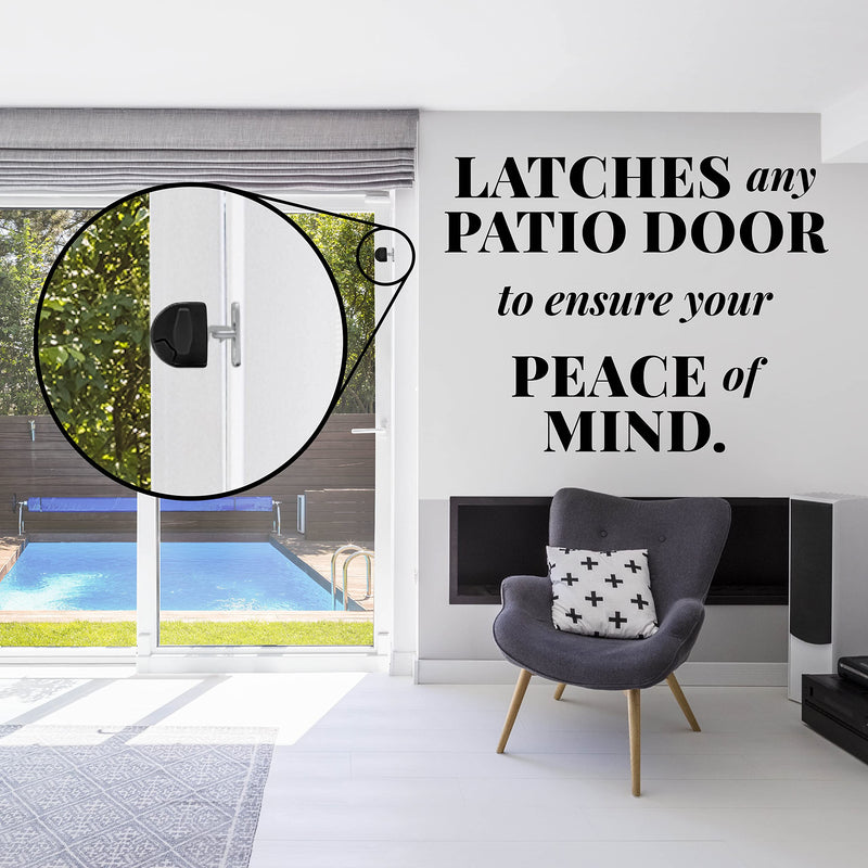 Sliding Door Latch- Pool Safety Latch Two Way Opening Sliding Door Latch (Black) Black