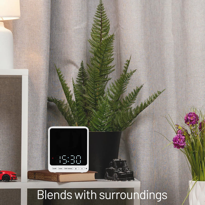 Wasserstein Alarm Clock Camera Case - Compatible with Wyze Cam V4/V3/V3 Pro/OG - Cover for Low-Key Camera Placement (White) (Camera NOT Included) for Wyze Cam V3