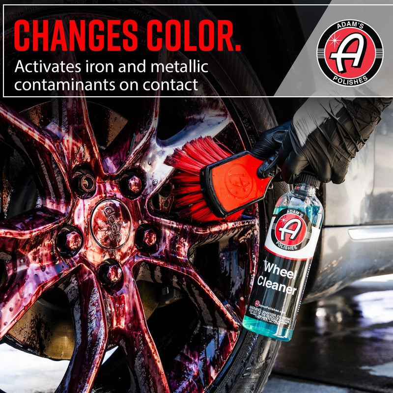 Adam's Polishes Wheel Cleaner 16oz - Tough Wheel Cleaning Spray for Car Wash Detailing | Rim Cleaner & Brake Dust Remover | Safe On Chrome Clear Coated & Plasti Dipped Wheels | Use w/Wheel Brush 16 Fl Oz (Pack of 1)