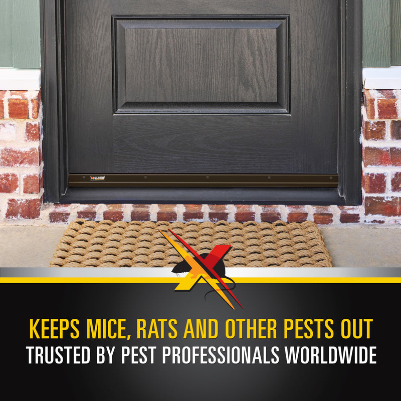 Xcluder 48” Standard Door Sweep, Dark Bronze Seals Out Animals, Enhanced Weather Sealing, Easy to Install Chew Proof Standard 48 Inch