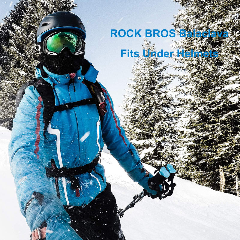 ROCKBROS Balaclava Mask Windproof Winter Mask Men Women for Skiing Snowboading Motorcycle Riding Small-Medium Black