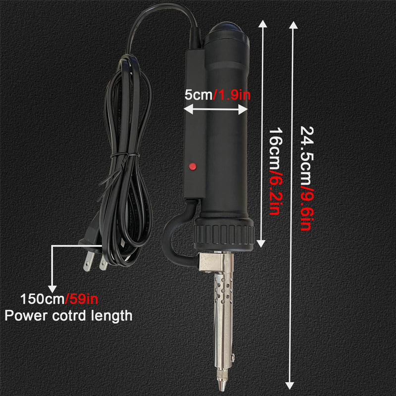 Electric Solder Sucker Vacuum,Automatic Desoldering Pump,Black Desoldering Tool For One-Handed Use And Reliable Suction,Designed for extended use Tin Removal Work Ac110v 30w Desoldering Gun Black