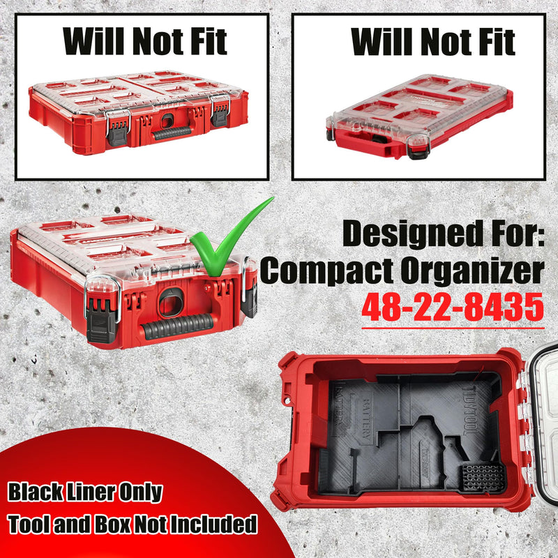 Drill Driver Organizer for Milwaukee M18 Combo Drill/Driver and Impact Set