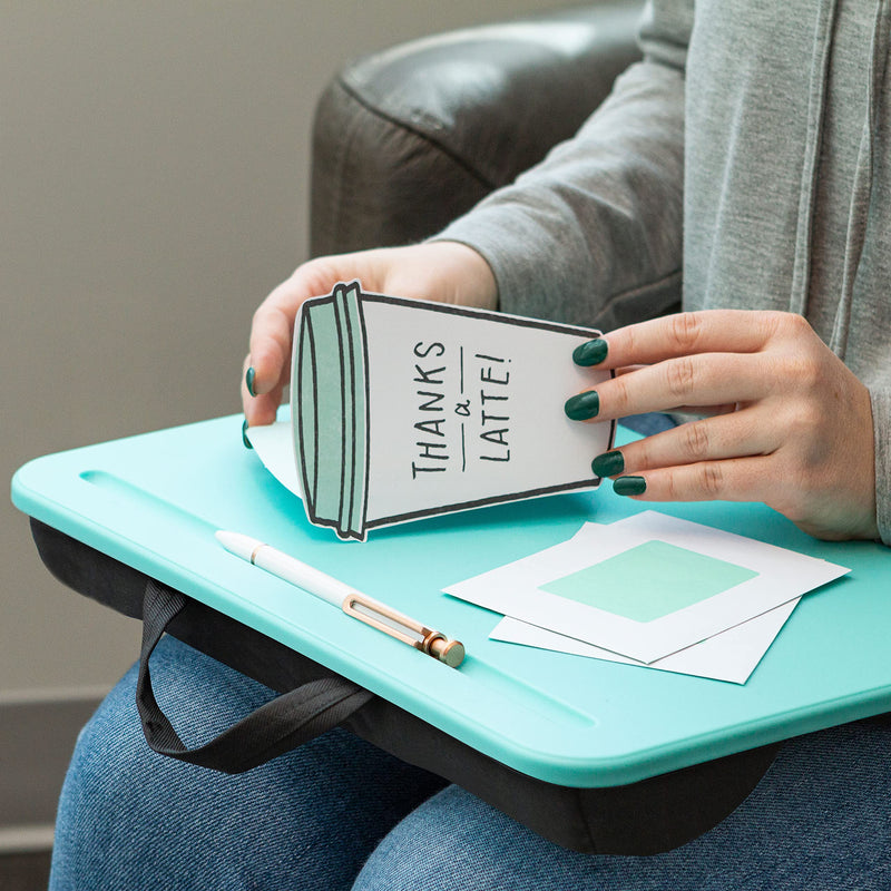  [AUSTRALIA] - LAPGEAR Compact Lap Desk - Aqua Sky - Fits up to 15 Inch Laptops - Style No. 43109 Single Unit