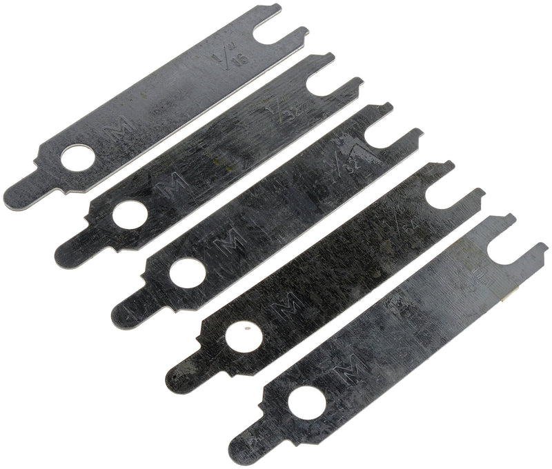 Dorman 02336 Starter Alignment Shim, (1) 1/64, (2) 1/32 and (2) 1/16 In. Universal Fit