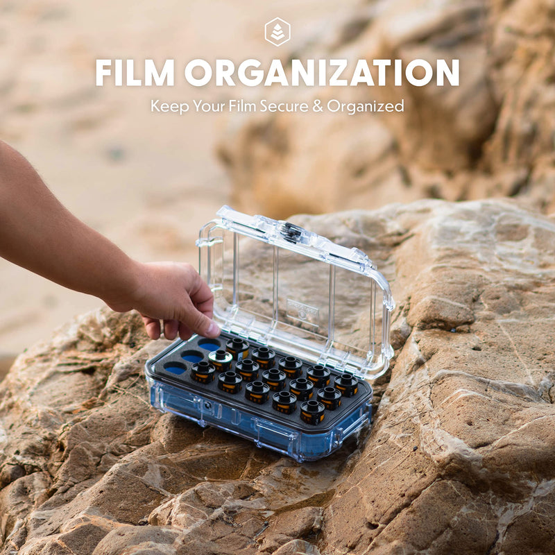 Evergreen 35mm Film Storage Case | Holds 18 Rolls | Preserve and Protect Your Film | Waterproof, Crushproof, & Freezer-Safe (Film Not Included) (Black) Black Medium