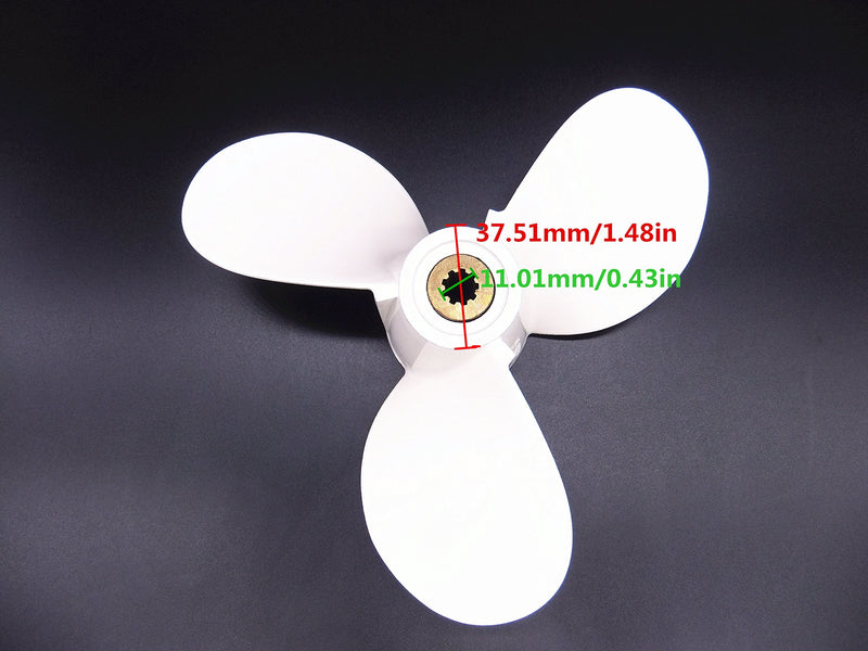 SouthMarine Aluminum Alloy Propeller 7 1/2x8-BA for Yamaha 4hp 5hp 6hp 4A 4M 5M 5C F4 F6L F6S F5A F6C Outboard Motors 6E0-45941-01-00 7.5x8