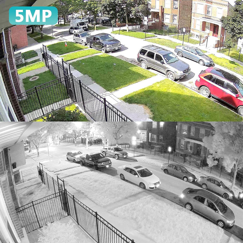 Anpviz 5MP PoE IP Dome Camera with Audio/Mic, IP Security Camera Outdoor Indoor, 98ft IR Night Vision, IP66 Waterproof, 2.8mm Lens, 24/7 Recording, Human Detection, Not PTZ, NDAA Compliant (U Series)