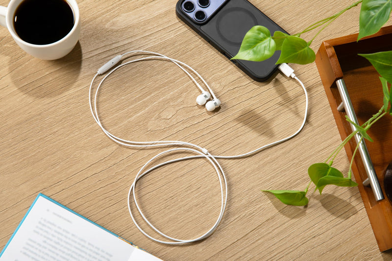 Sennheiser CX 80U in-Ear Headphones with in-line One-Button Smart Remote – White USB Type C