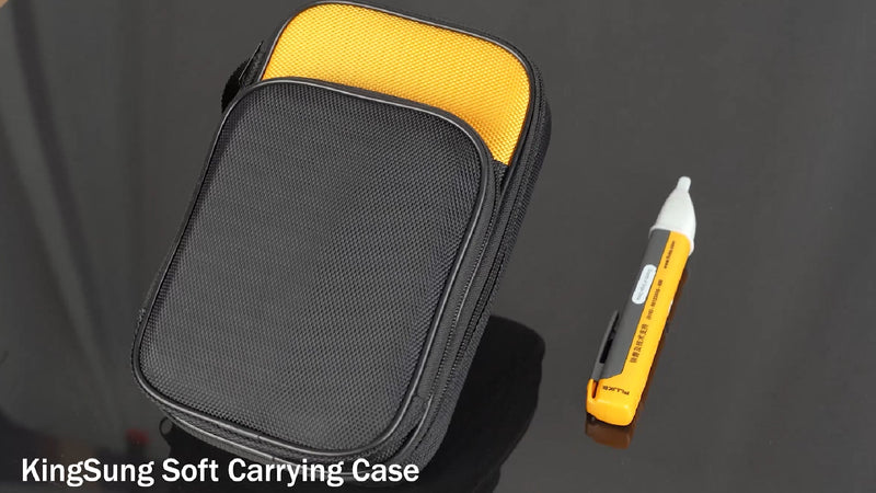 KingSung Zippered Soft Tool Carrying Case for Fluke 117/116/115/114/113 Digital Multimeter 62 Max and Many More, with Smooth Zipper and Thick Wrist Strap, Built-in Shock-Proof Cotton, Double-Layer