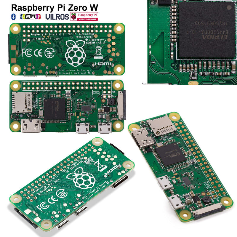 Raspberry Pi Zero W Basic Starter Kit (Black Case) Black Case